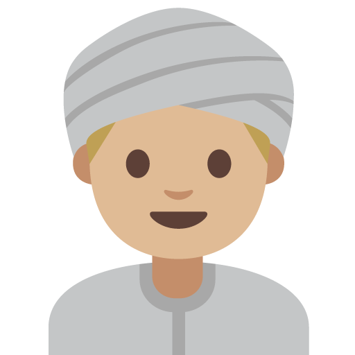 Person Wearing Turban: Medium-Light Skin Tone, the design in this release
