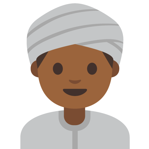 Person Wearing Turban: Medium-Dark Skin Tone, the design in this release