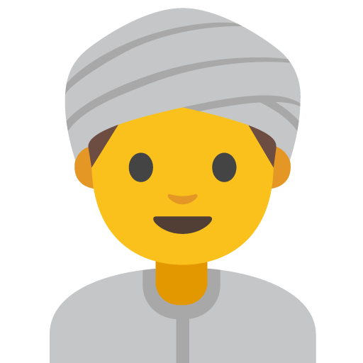 Man Wearing Turban, the previous design