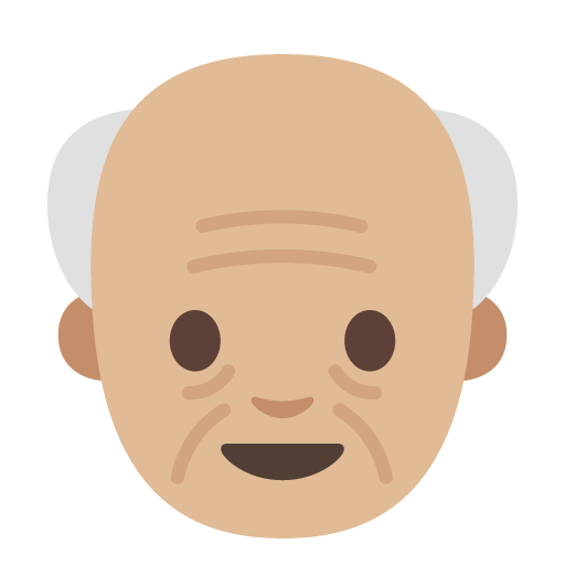 Old Man: Medium-Light Skin Tone, the previous design