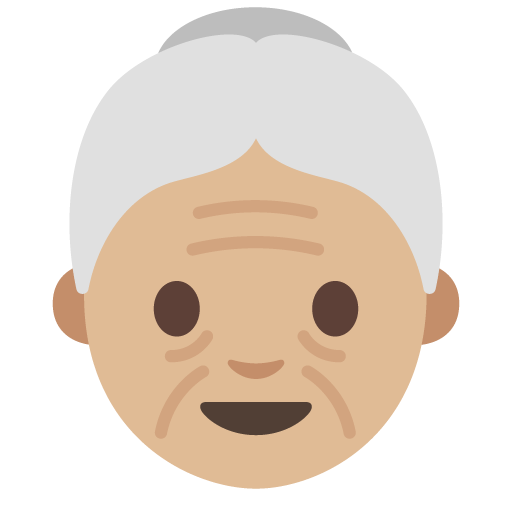 Old Woman: Medium-Light Skin Tone, the previous design