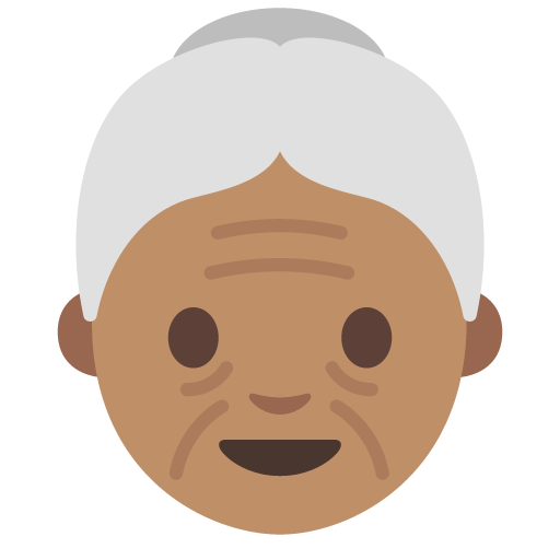 Old Woman: Medium Skin Tone, the previous design