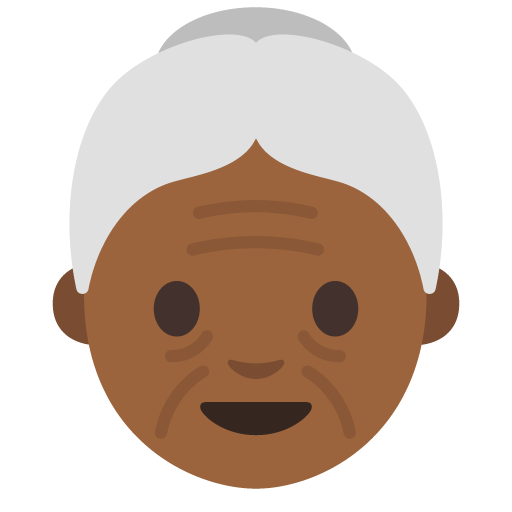 Old Woman: Medium-Dark Skin Tone, the previous design