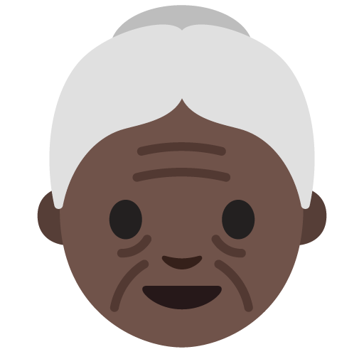 Old Woman: Dark Skin Tone, the previous design