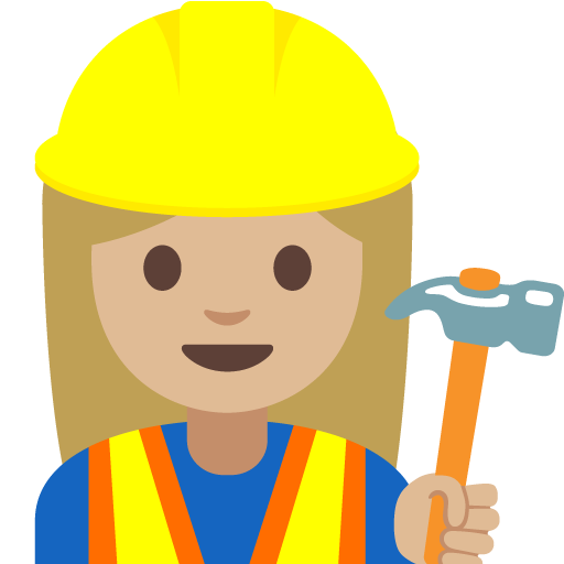 Woman Construction Worker: Medium-Light Skin Tone, the previous design