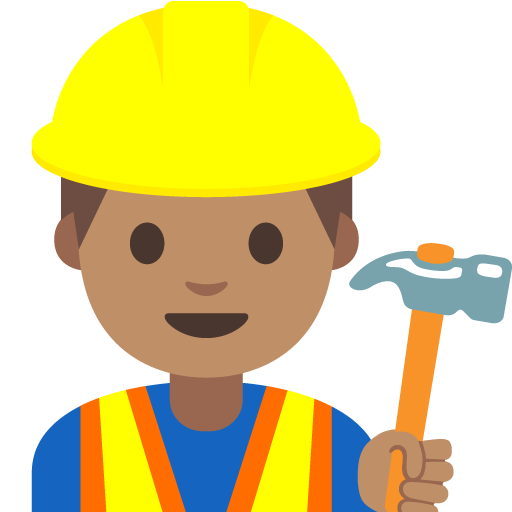 Construction Worker: Medium Skin Tone, the design in this release
