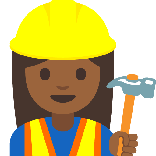 Woman Construction Worker: Medium-Dark Skin Tone, the previous design