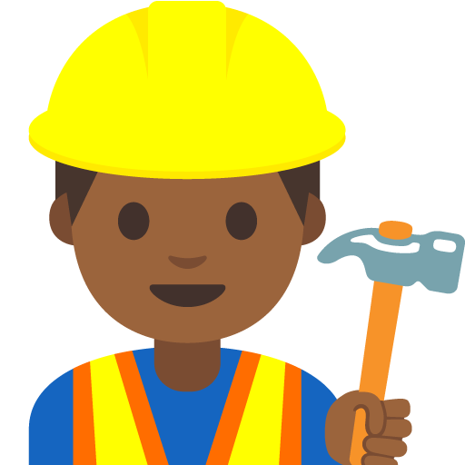 Construction Worker: Medium-Dark Skin Tone, the design in this release