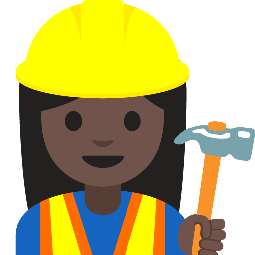 Woman Construction Worker: Dark Skin Tone, the previous design