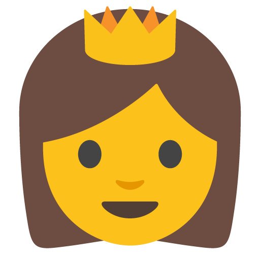 Princess as drawn by Google in Android 7.1