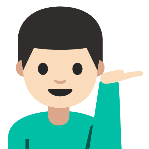 Man Tipping Hand: Light Skin Tone, the design in this release