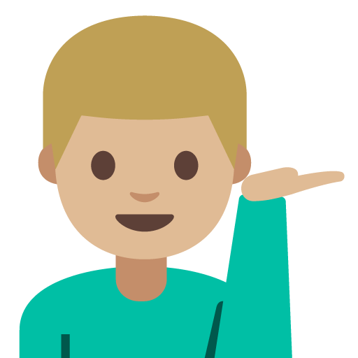 Man Tipping Hand: Medium-Light Skin Tone, the design in this release