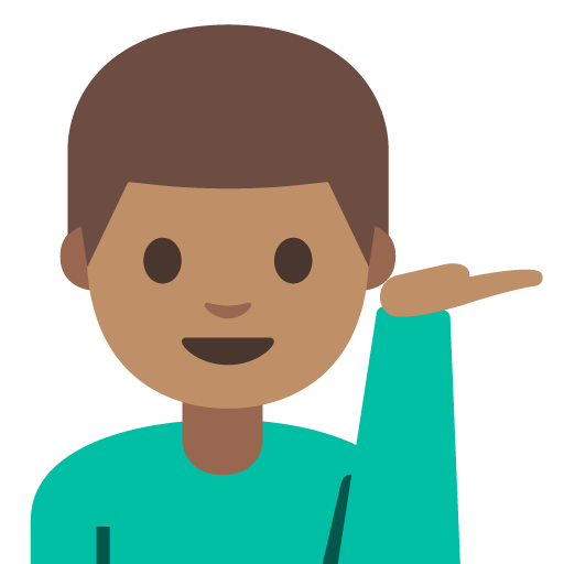 Man Tipping Hand: Medium Skin Tone, the design in this release