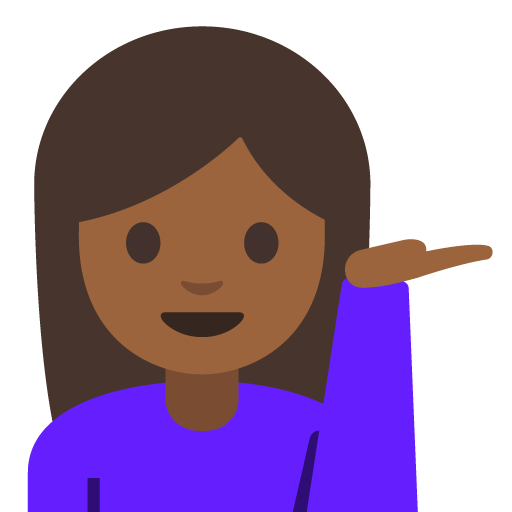 Person Tipping Hand: Medium-Dark Skin Tone, the previous design