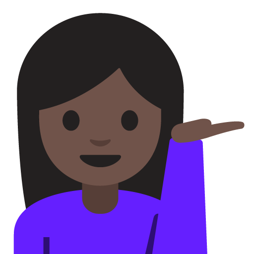 Woman Tipping Hand: Dark Skin Tone, the design in this release