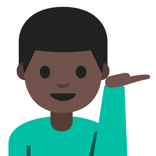 Man Tipping Hand: Dark Skin Tone, the design in this release