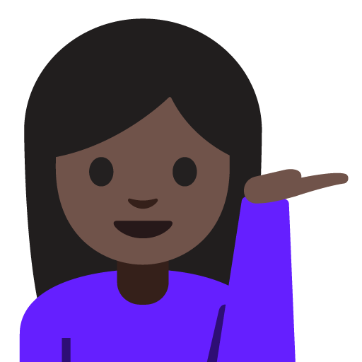 Person Tipping Hand: Dark Skin Tone, the previous design