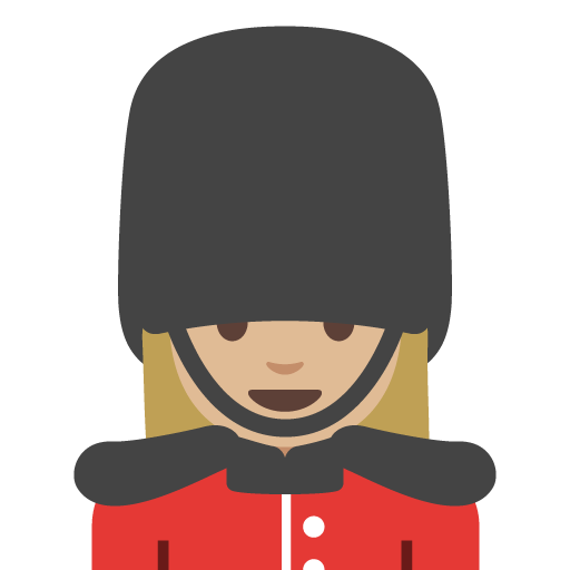 Woman Guard: Medium-Light Skin Tone, the previous design