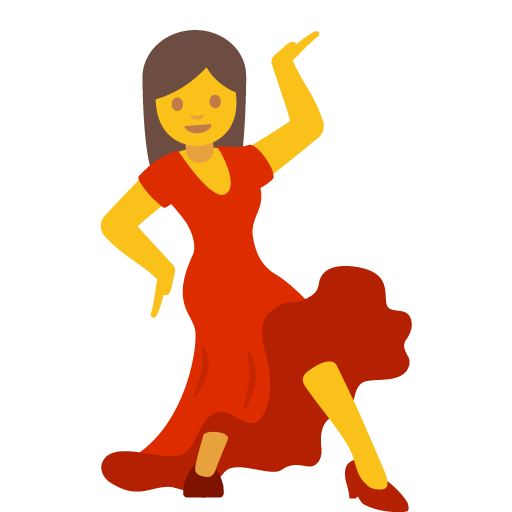 Woman Dancing as drawn by Google in Android 7.1