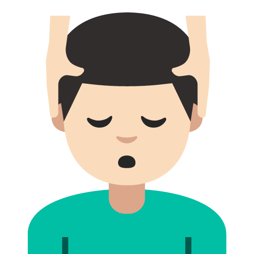 Man Getting Massage: Light Skin Tone, the previous design
