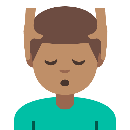 Man Getting Massage: Medium Skin Tone, the previous design