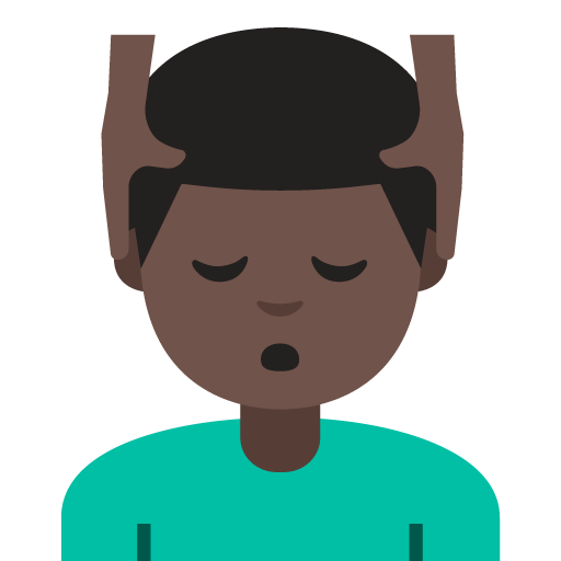 Man Getting Massage: Dark Skin Tone, the previous design