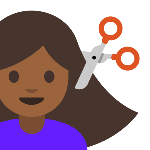 Person Getting Haircut: Medium-Dark Skin Tone, the previous design