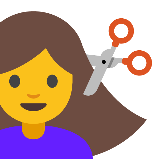 Woman Getting Haircut, the previous design