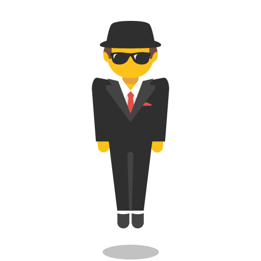 Person in Suit Levitating, the previous design