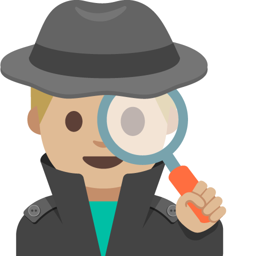 Man Detective: Medium-Light Skin Tone, the previous design