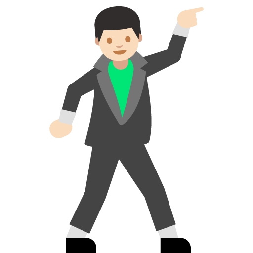 Man Dancing: Light Skin Tone, the previous design
