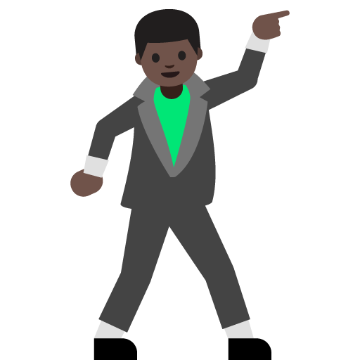Man Dancing: Dark Skin Tone, the previous design