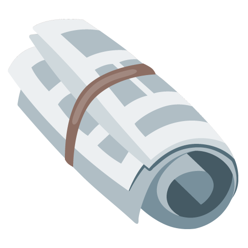 Rolled-up Newspaper, the previous design