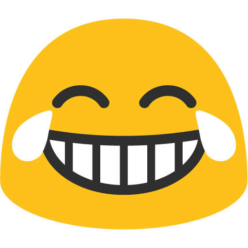 Face with Tears of Joy as drawn by Google in Android 7.1