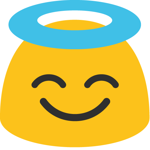 Smiling Face with Halo, the previous design