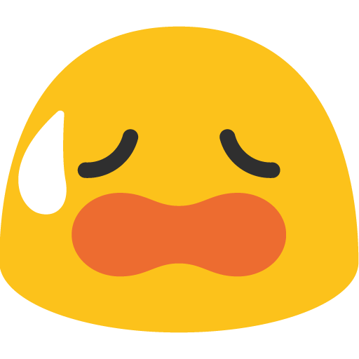 Sad but Relieved Face as drawn by Google in Android 7.1