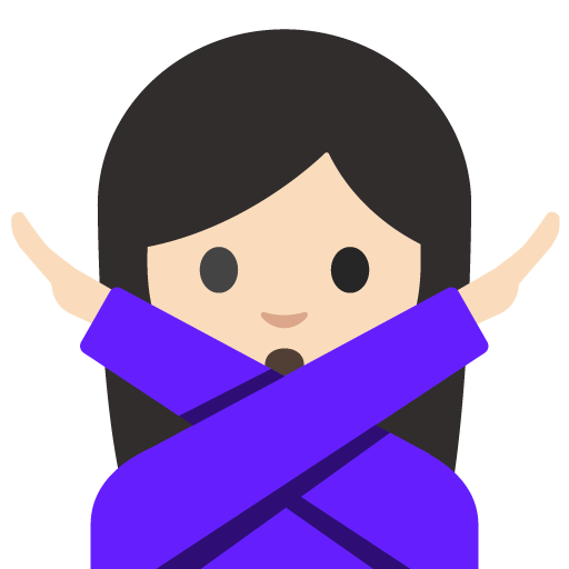 Person Gesturing NO: Light Skin Tone, the previous design