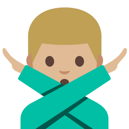 Man Gesturing NO: Medium-Light Skin Tone, the design in this release