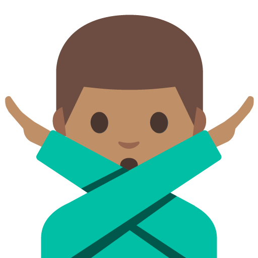 Man Gesturing NO: Medium Skin Tone, the design in this release