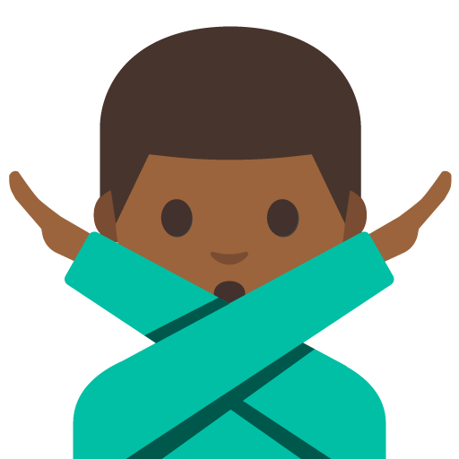 Man Gesturing NO: Medium-Dark Skin Tone, the design in this release