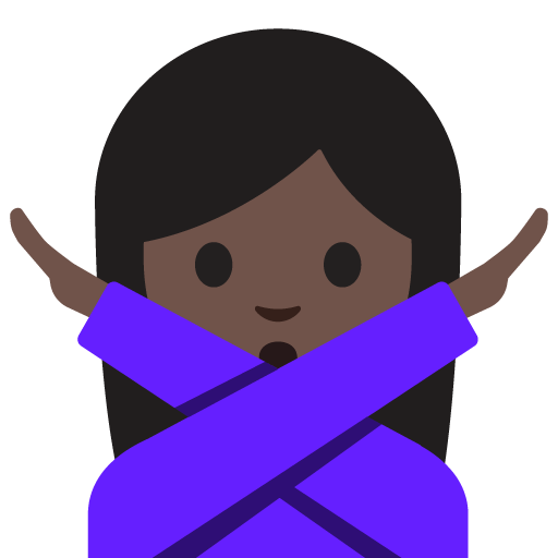 Person Gesturing NO: Dark Skin Tone, the previous design