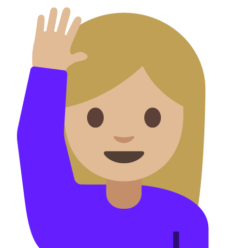 Person Raising Hand: Medium-Light Skin Tone, the previous design