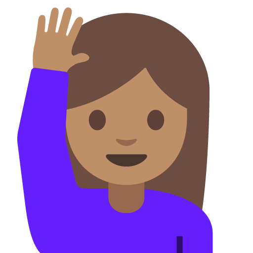 Person Raising Hand: Medium Skin Tone, the previous design