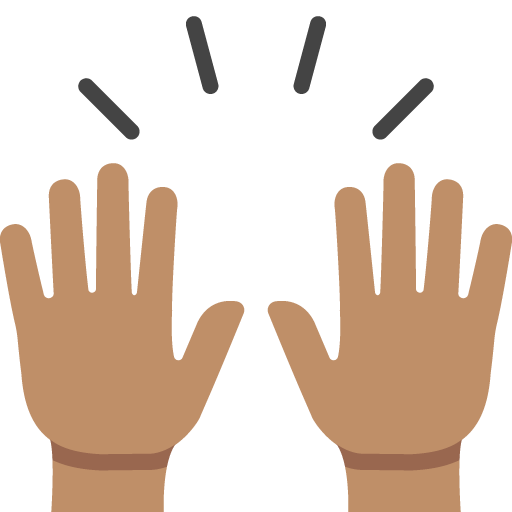 Raising Hands: Medium Skin Tone, the previous design