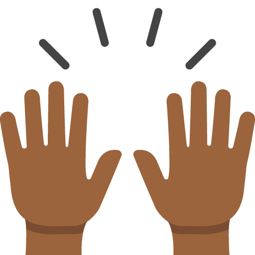 Raising Hands: Medium-Dark Skin Tone, the previous design