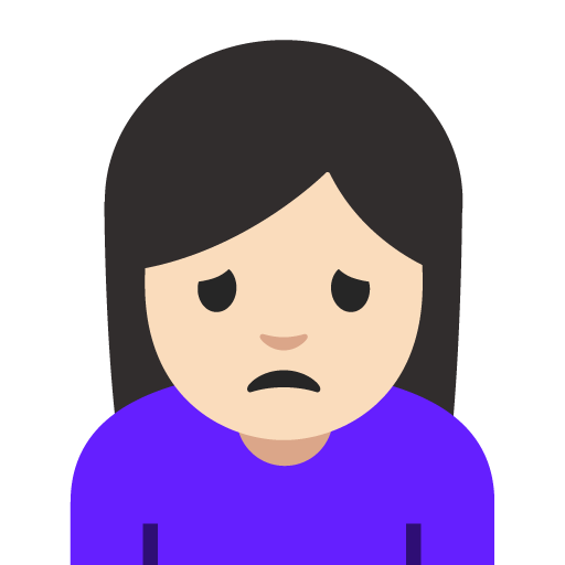 Woman Frowning: Light Skin Tone, the design in this release