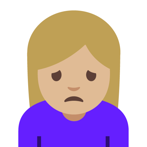 Woman Frowning: Medium-Light Skin Tone, the design in this release