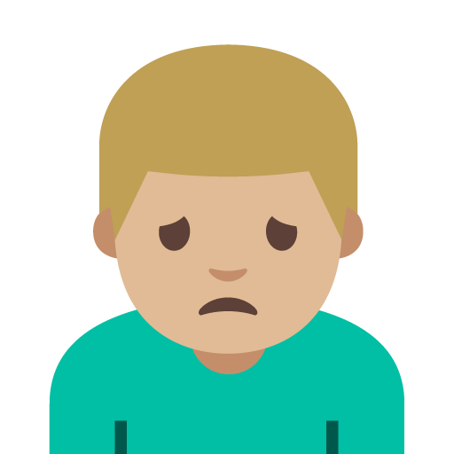 Man Frowning: Medium-Light Skin Tone, the design in this release