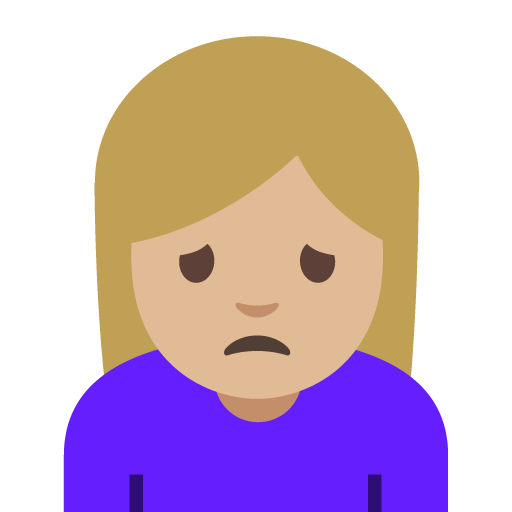 Person Frowning: Medium-Light Skin Tone, the previous design