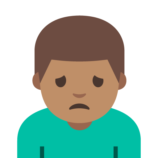 Man Frowning: Medium Skin Tone, the design in this release
